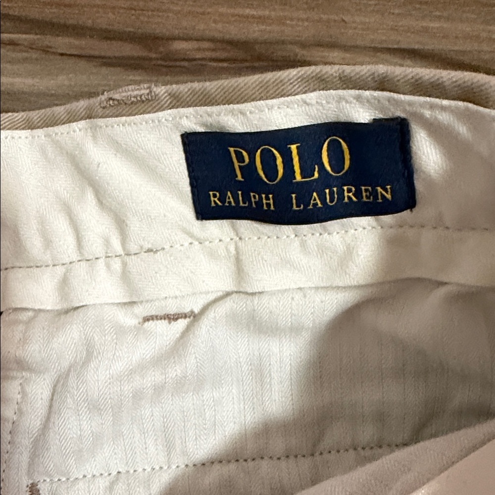 Polo Ralph Lauren Classic Fit Chino Pants Men's 34x28 Khaki Tan Cotton Twill - Picture 2 of 8
